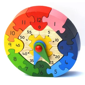 Wooden Teaching Clock Puzzle